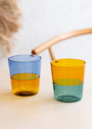 Hermia Vaso de Vidrio Hecho a Mano Ámbar 320 ml